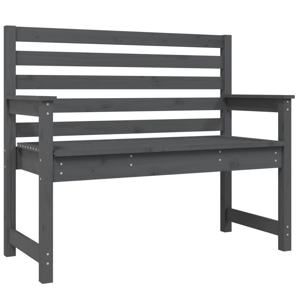 Maison Chic - Banc de jardin - Banc d'extérieur - Banquette gris 109x48x91,5 cm bois massif de pin - Imagen 1