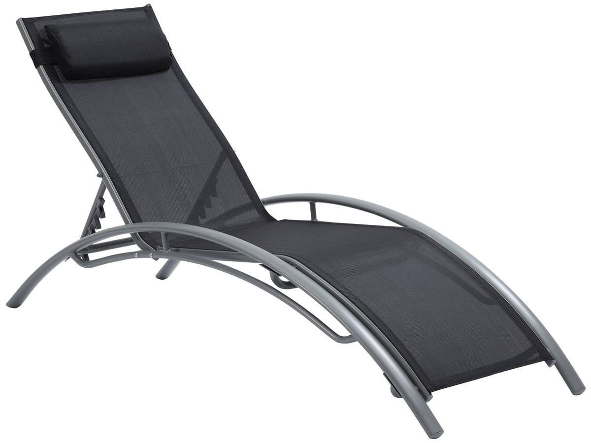 Habitat Et Jardin - Bain De Soleil En Aluminium "beauty" - Phoenix - Noir/gris - Lot De 2 -habitat Et Jardin - Imagen 2