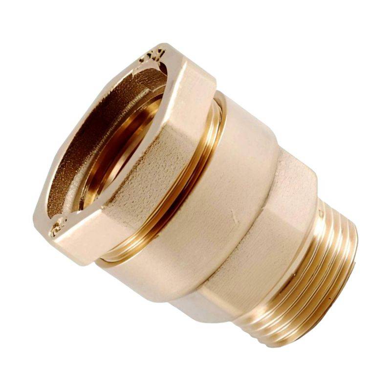 Raccord laiton PN16 à compression mâle 1" pour tuyau PEHD Ø32 mm