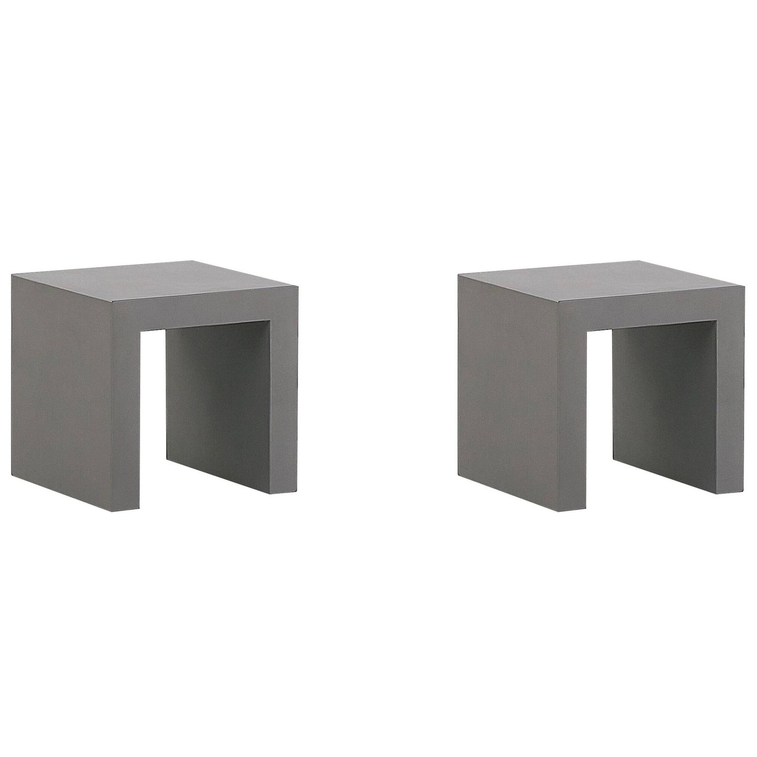 Beliani - Chaise de jardin Fibre-ciment Gris TARANTO - Beliani - Imagen 2