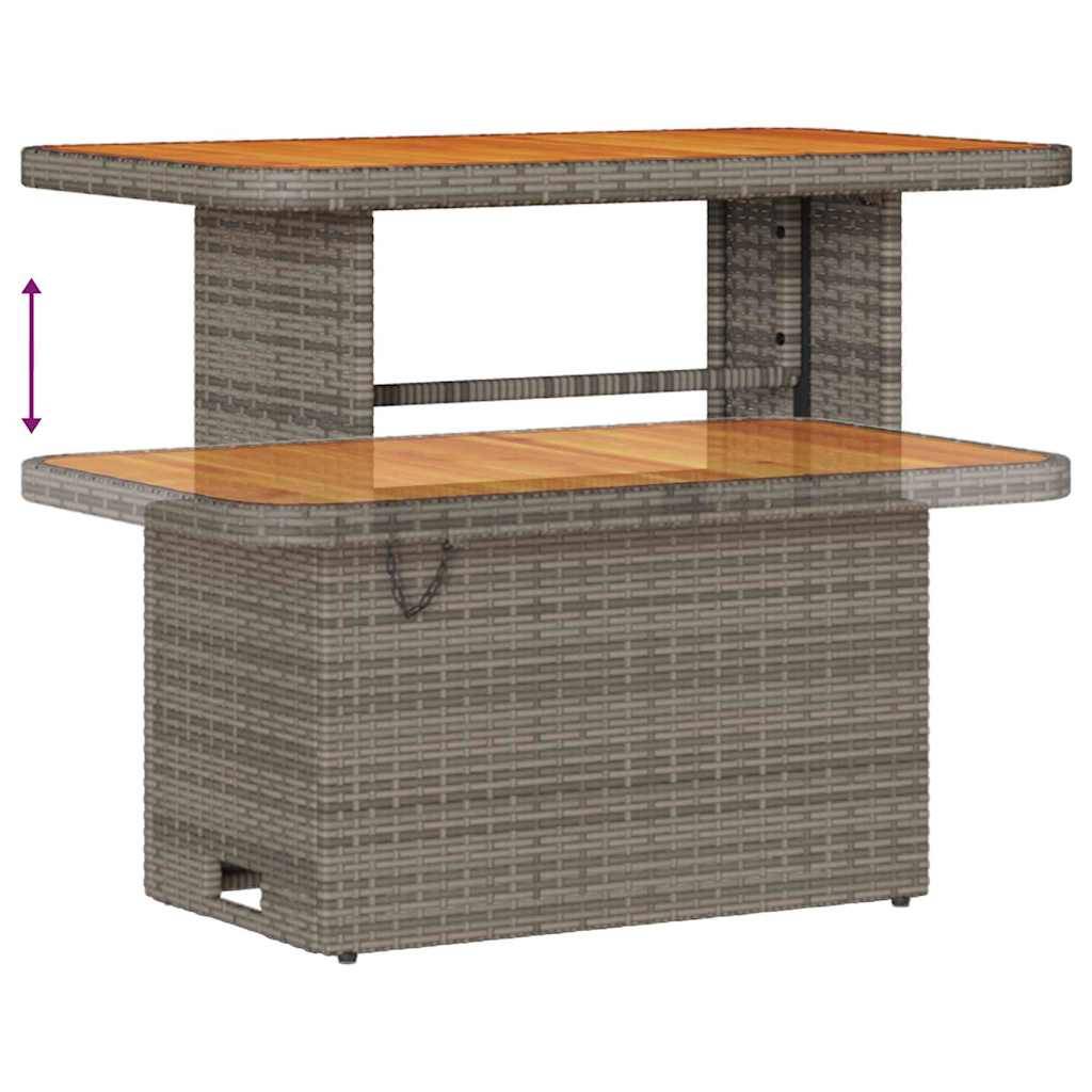 Salon de jardin 8 places Poly rotin Modulaire avec Ottoman pour Jardin Gris – ComfortXL Outdoor Living - Image 9