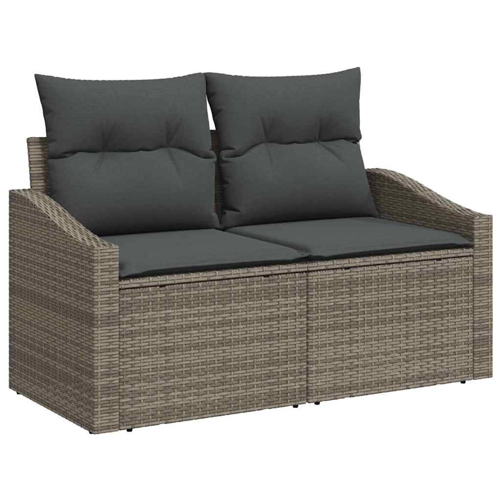 Salon de jardin 8 places Poly rotin Modulaire avec Ottoman pour Jardin Gris – ComfortXL Outdoor Living - Image 6