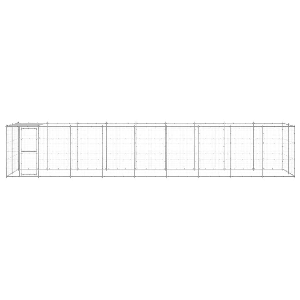 Helloshop26 - Chenil extérieur cage enclos parc animaux chien extérieur acier galvanisé avec toit 21,78 m² - Imagen 3