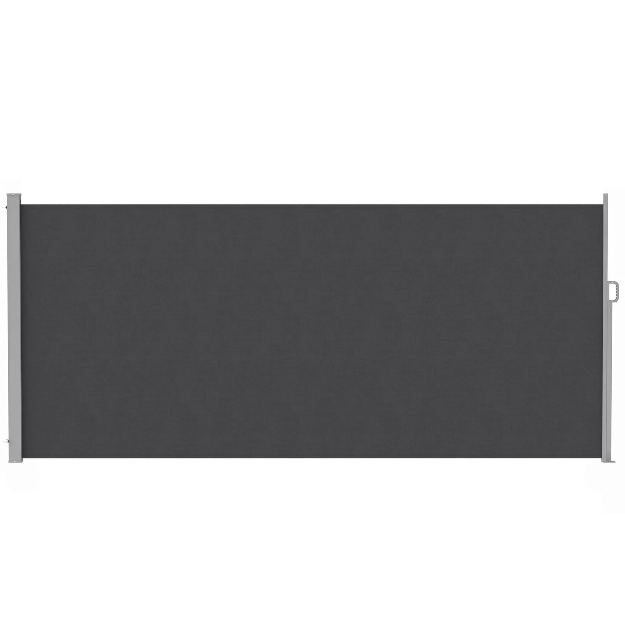 Sans Marque - Store latéral extensible, brise-vue pour espaces extérieurs, hydrofuge, protection UV 50+, 420 x 185 cm, gris foncé - Image 2