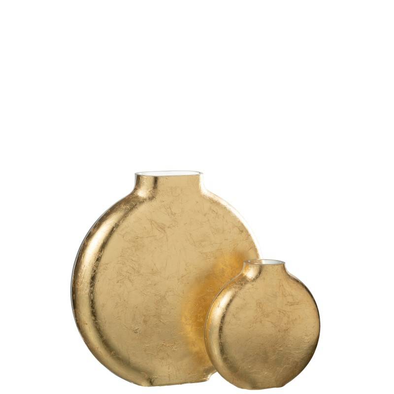 J-Line - Vase plat en verre transparent 24x5x26 cm - J-Line - Image 4