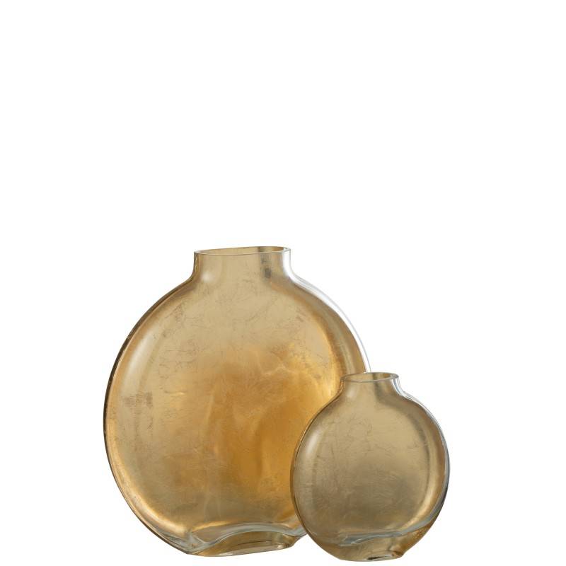 J-Line - Vase plat en verre transparent 24x5x26 cm - J-Line - Image 5