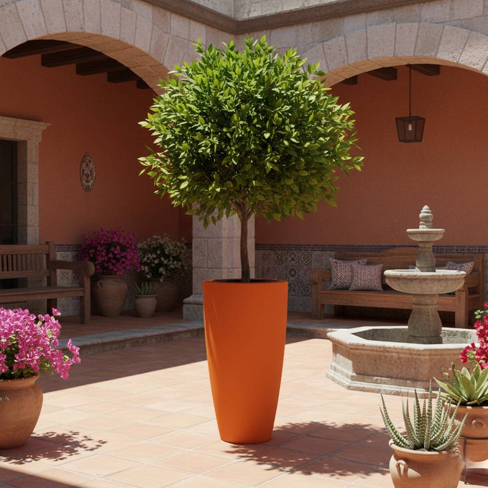 Pot de fleurs conique 200l delight - plast'up rotomoulage - Image 4