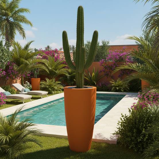 Pot de fleurs conique 200l delight - plast'up rotomoulage - Image 2