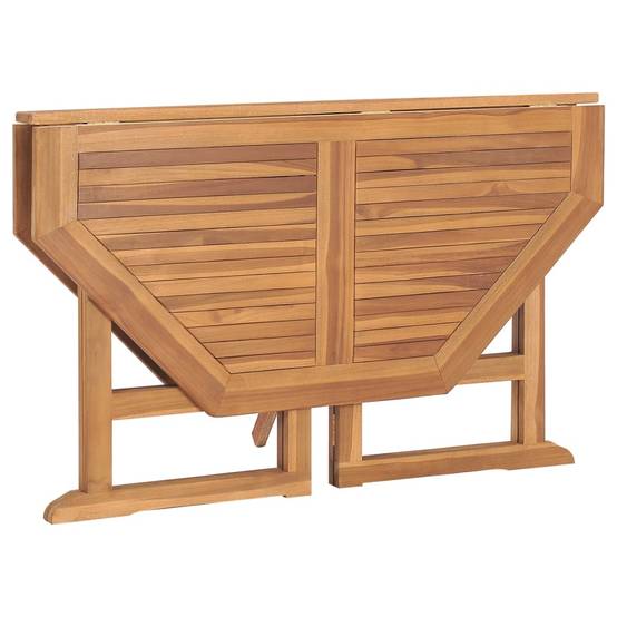Table à dîner de jardin pliable - Table d'extérieur - Table de jardin 110x110x75 cm Teck massif - Image 5