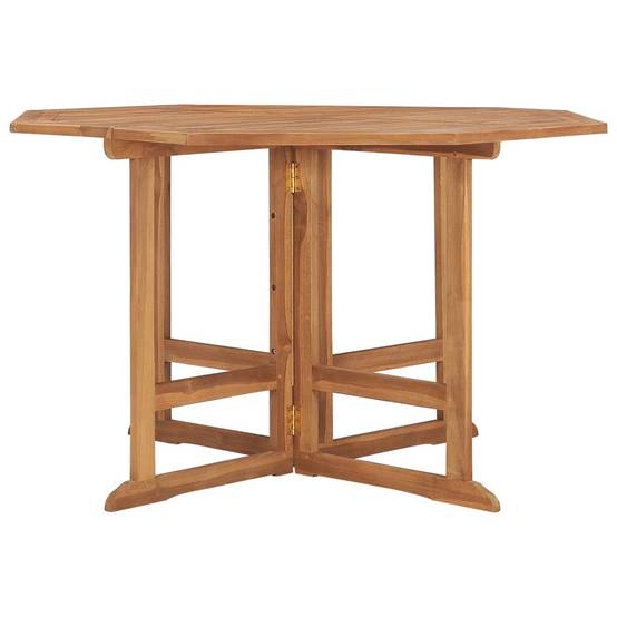 Table à dîner de jardin pliable - Table d'extérieur - Table de jardin 110x110x75 cm Teck massif - Image 1