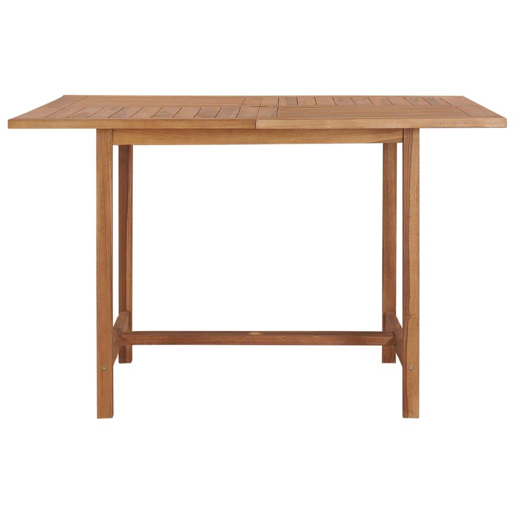 Table de Jardin Carrée 110x110cm en Teck Massif avec Trou pour Parasol, Finition Naturelle – ComfortXL Outdoor Living - Image 2