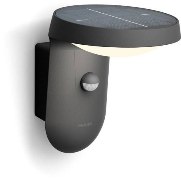 Philips - Applique murale - PHILIPS - Tyla - a énergie solaire - Anthracite - Avec capteur - 1,2 W - Image 1