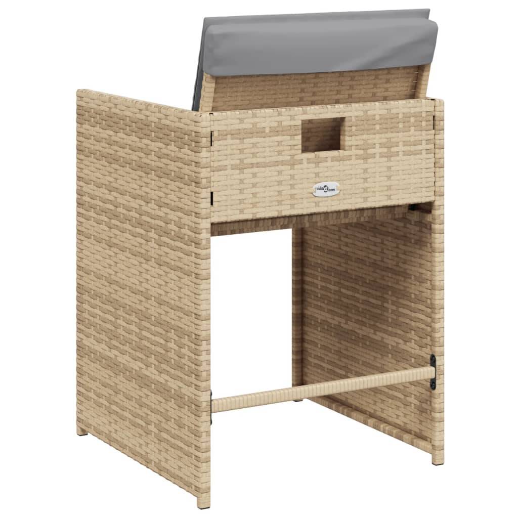Prolenta Premium - Chaises de jardin rotin beige 50,5 x 54 x 79 cm - Prolenta premium p390.5 - Image 7