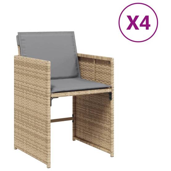 Prolenta Premium - Chaises de jardin rotin beige 50,5 x 54 x 79 cm - Prolenta premium p390.5 - Image 1