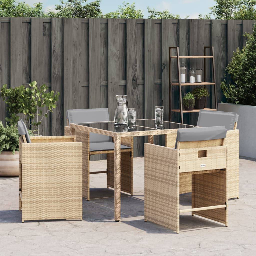 Prolenta Premium - Chaises de jardin rotin beige 50,5 x 54 x 79 cm - Prolenta premium p390.5 - Image 4