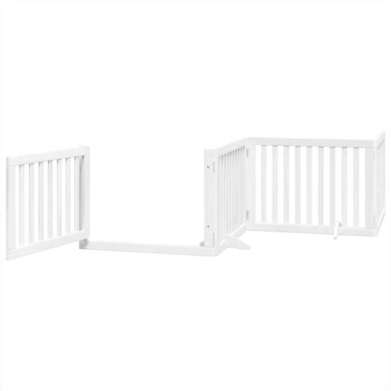 Barrière pour chien bois de peuplier blanc 480 x 2 x 60 cm - PANGIVO - Image 4