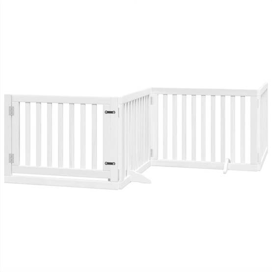 Barrière pour chien bois de peuplier blanc 480 x 2 x 60 cm - PANGIVO - Image 3