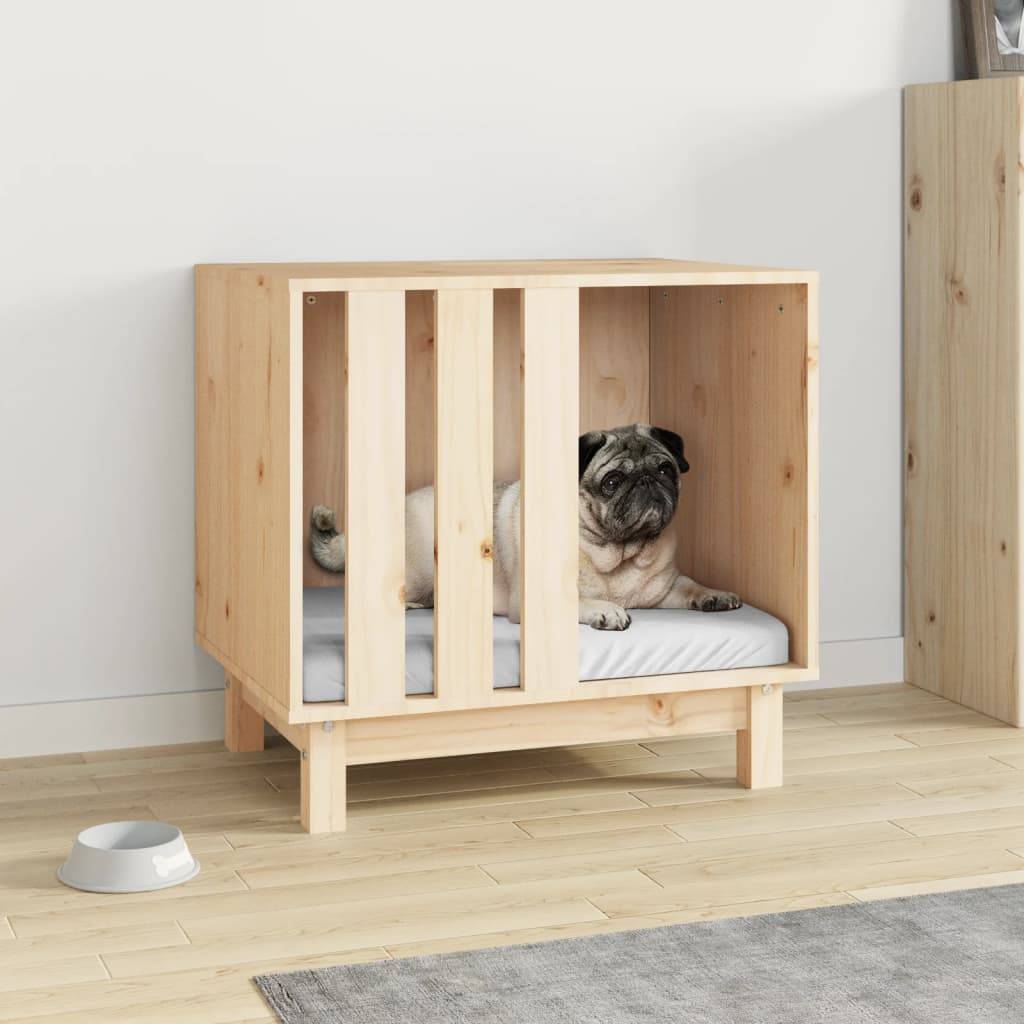 Niche pour chien bois massif à peindre pour intérieur 60x45x57 cm – ComfortXL Pet Living - Image 1