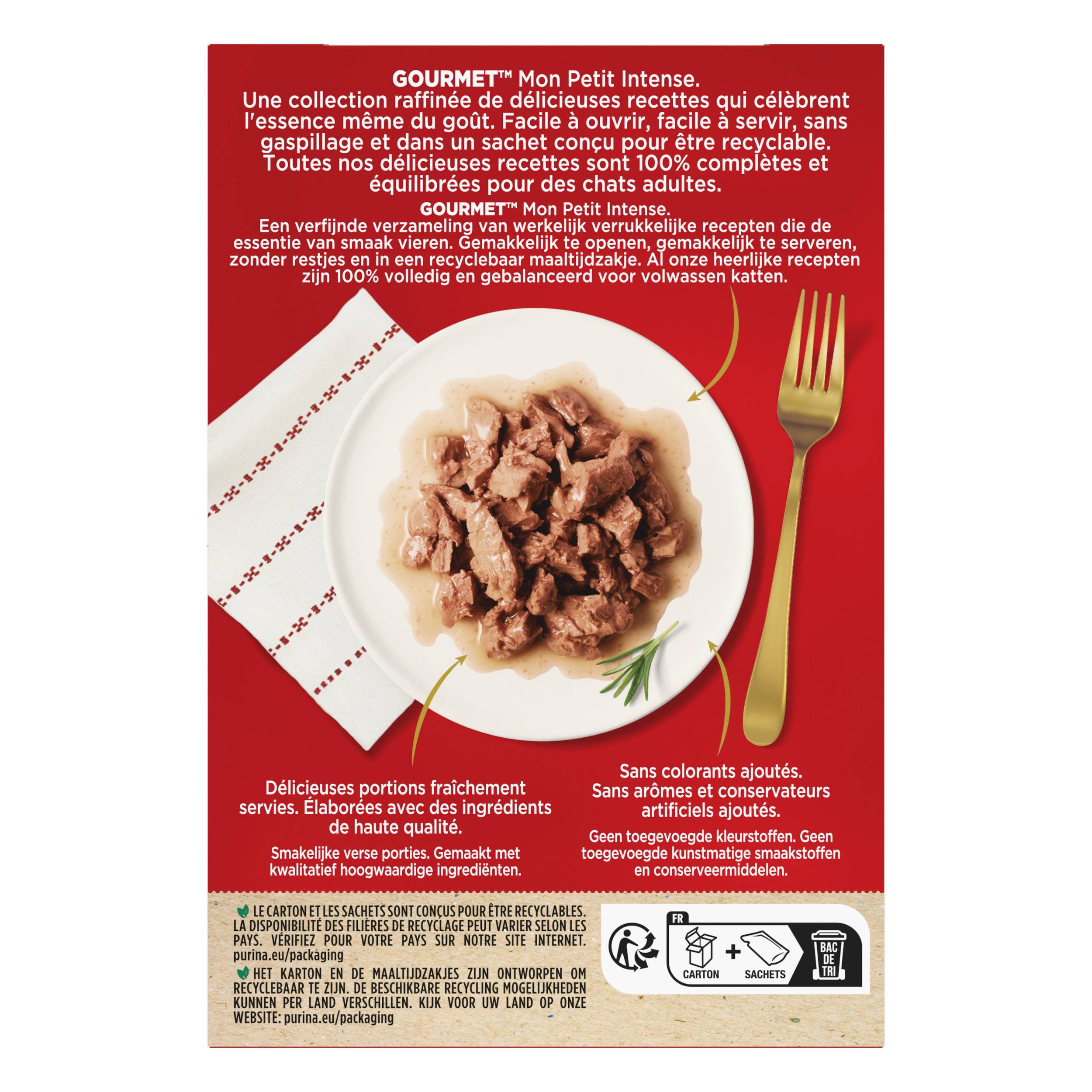 Purina Gourmet - GOURMET MON PETIT Intense Intense Poissons 6x50g  - Lot de 8 - Image 2