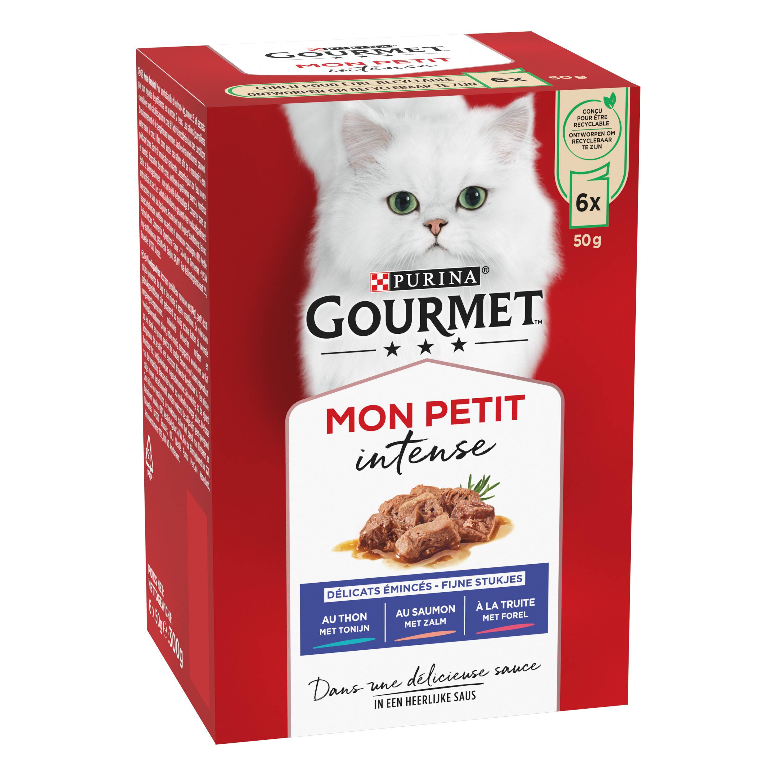 Purina Gourmet - GOURMET MON PETIT Intense Intense Poissons 6x50g  - Lot de 8 - Image 4