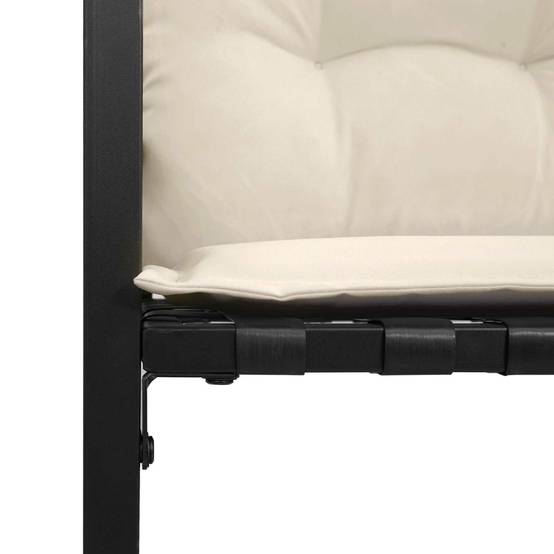 ComfortXL - Petit Salon de Jardin 3 Pcs Acacia Massif & Acier Laqué Coussins Inclus pour Balcon ou Véranda Crème – ComfortXL Outdoor Living - Image 10