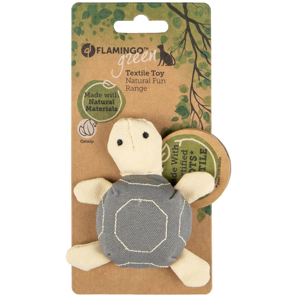 Tortue Natural fun. 11 x 3  cm. gris beige. gamme green. jouet pour chat. - Imagen 2