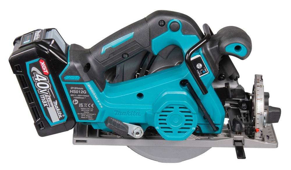 Makita - Scie circulaire XGT Scie Ø 165 mm livrée avec 2 batteries 2,5 Ah, 1 Chargeur rapide DC40RA, 1 Coffret Makpac 3 - MAKITA - HS012GD201 - Image 7