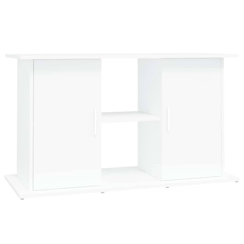 Meuble pour Aquarium Bois d'ingénierie avec Rangement Ouvert 101x41x58 cm Blanc - ComfortXL Outdoor Living - Image 2