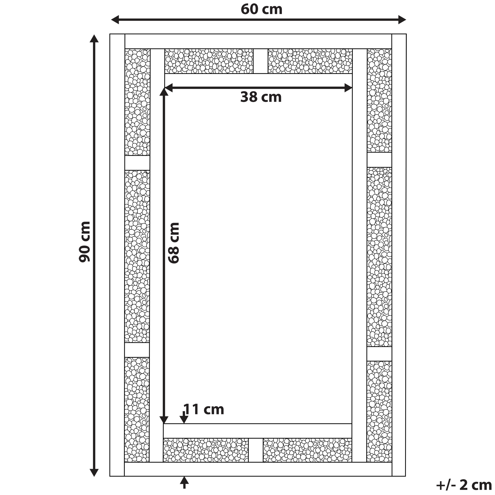 Beliani - Miroir MDF Argenté AVRILLE - 60x2x90- Beliani - Image 3