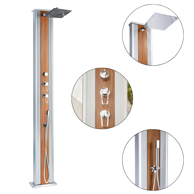 Formidra - Douche Formidra hybride Dada Straight 40 L Dada Più Gris anodisé / Bois - Imagen 1