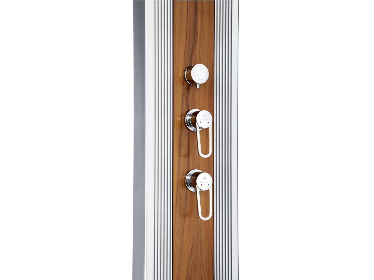Formidra - Douche Formidra hybride Dada Straight 40 L Dada Più Gris anodisé / Bois - Imagen 9