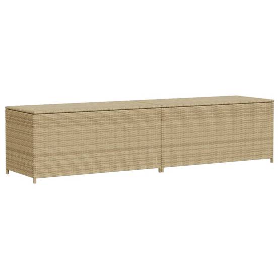 Grand Coffre de Rangement Résine Tressée Étanche pour Jardin et Balcon Beige 469L – ComfortXL Outdoor Living - Image 2