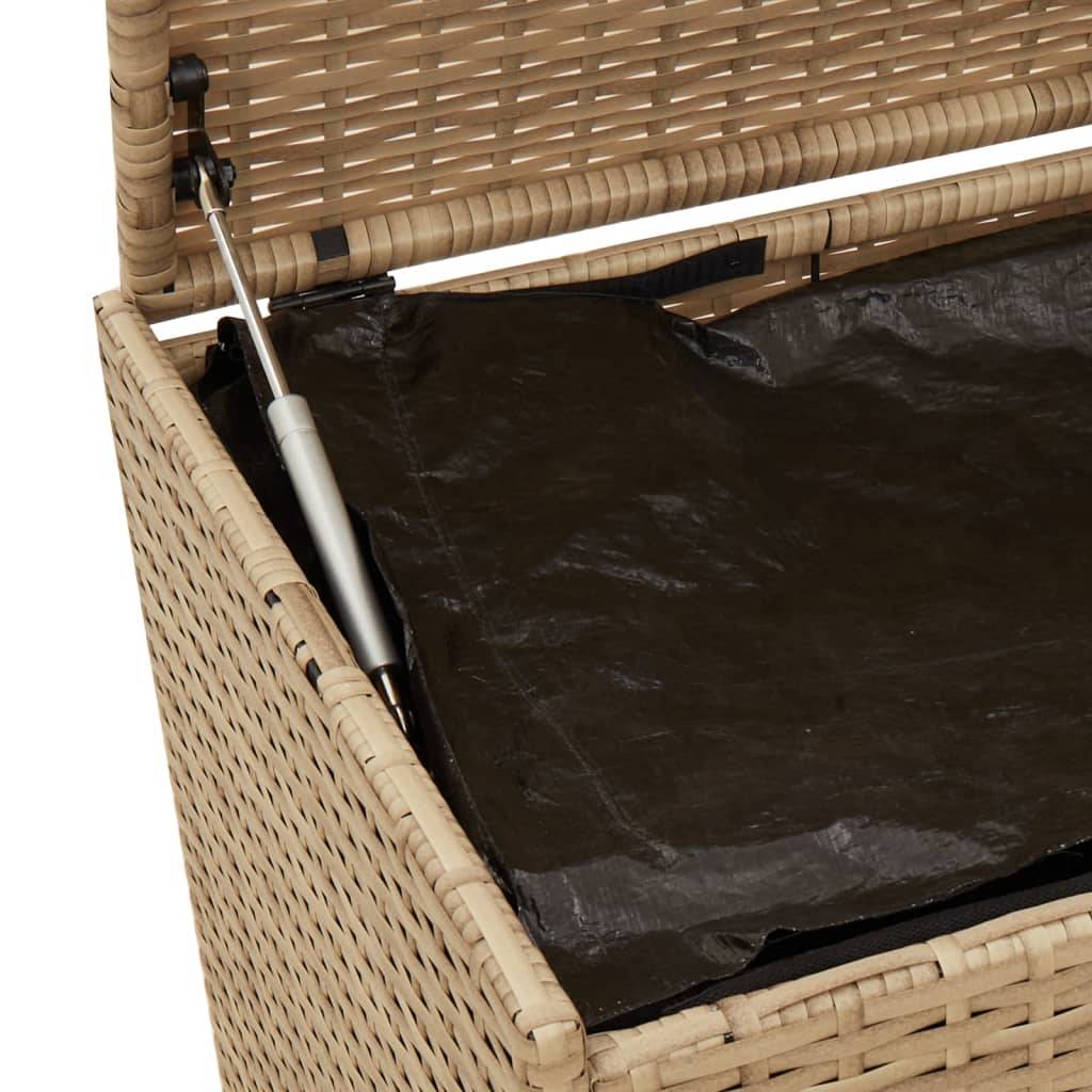 Grand Coffre de Rangement Résine Tressée Étanche pour Jardin et Balcon Beige 469L – ComfortXL Outdoor Living - Image 8