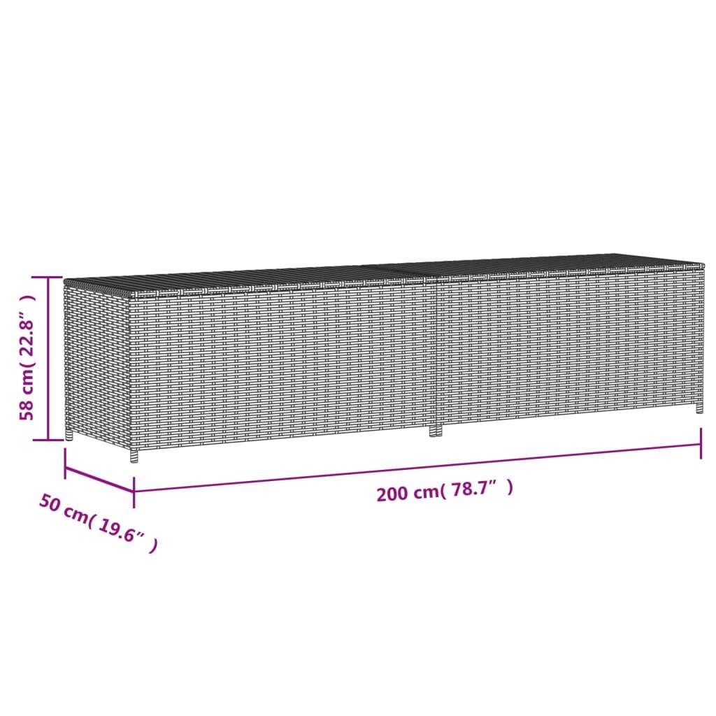 Grand Coffre de Rangement Résine Tressée Étanche pour Jardin et Balcon Beige 469L – ComfortXL Outdoor Living - Image 4