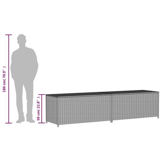 Grand Coffre de Rangement Résine Tressée Étanche pour Jardin et Balcon Beige 469L – ComfortXL Outdoor Living - Image 10