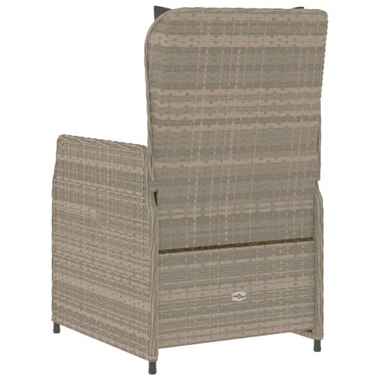 Chaise bois composite 2 places rotin gris 55 x 60 x 93 cm - Prolenta premium p3168.8 - Image 7