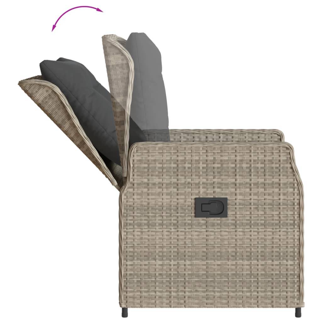 Chaise bois composite 2 places rotin gris  55 x 60 x 93 cm  - Prolenta premium  p3168.8 - Image 8