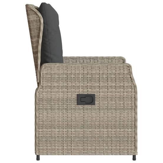 Chaise bois composite 2 places rotin gris 55 x 60 x 93 cm - Prolenta premium p3168.8 - Image 6