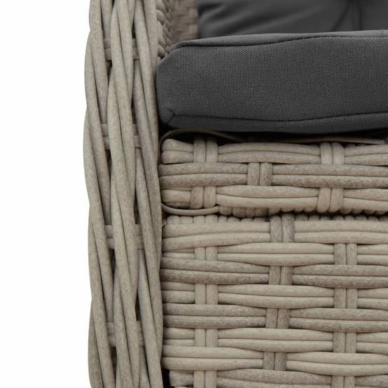 Chaise bois composite 2 places rotin gris 55 x 60 x 93 cm - Prolenta premium p3168.8 - Image 9
