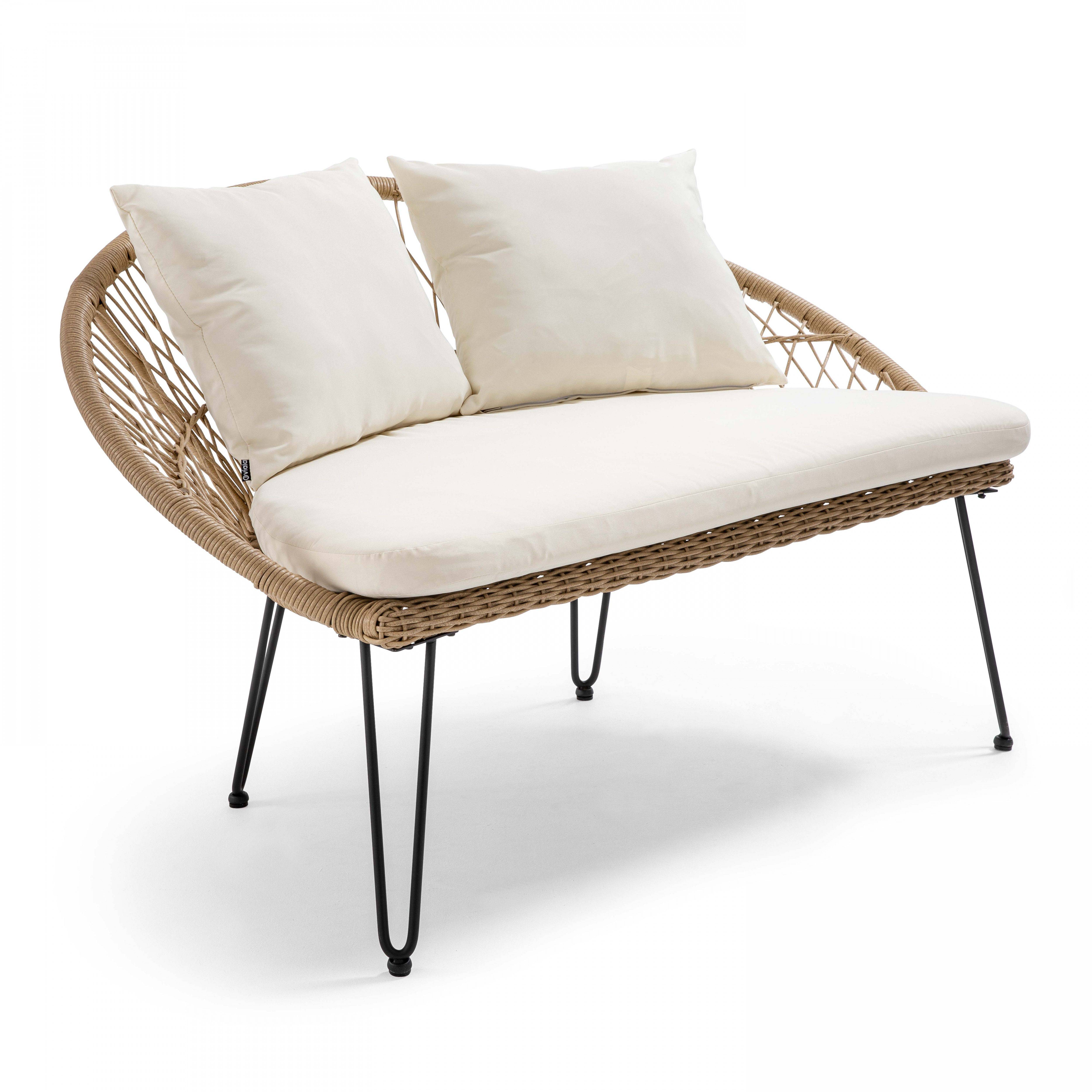 Oviala - Canapé de jardin en résine tressée Bora Bora - Oviala - Imagen 1