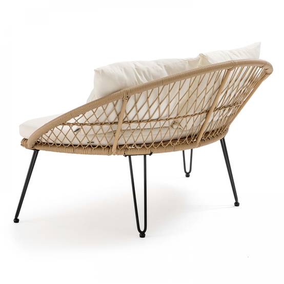 Oviala - Canapé de jardin en résine tressée Bora Bora - Oviala - Imagen 3