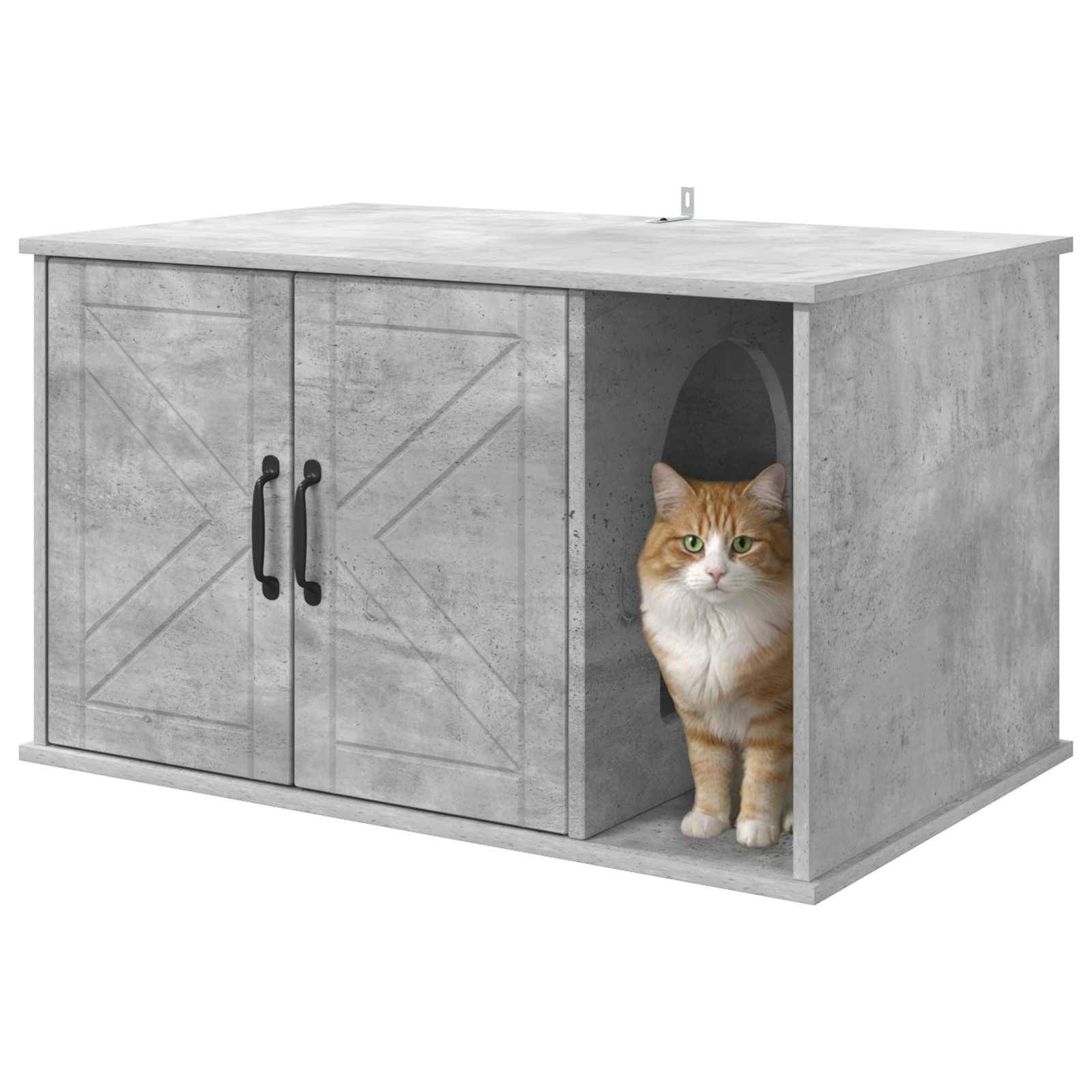 Chatiere bois gris  85 x 55 x 50,5 cm  - Prolenta premium p370.7 - Image 3