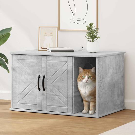 Chatiere bois gris 85 x 55 x 50,5 cm - Prolenta premium p370.7 - Image 2