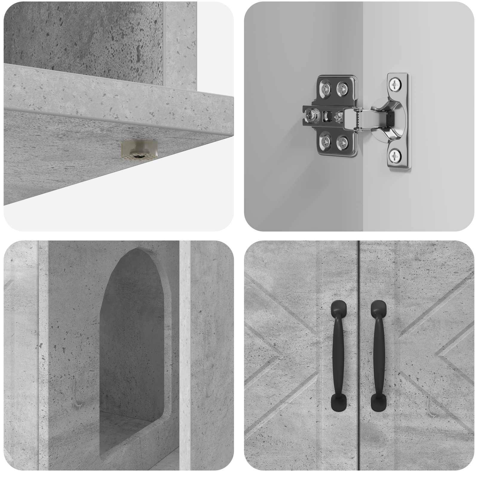 Chatiere bois gris  85 x 55 x 50,5 cm  - Prolenta premium p370.7 - Image 9