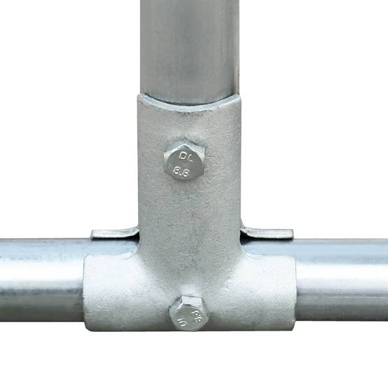 Poulailler enclos 5x1x1,5m acier galvanisé avec toit de protection Argenté – ComfortXL Outdoor Living - Image 5