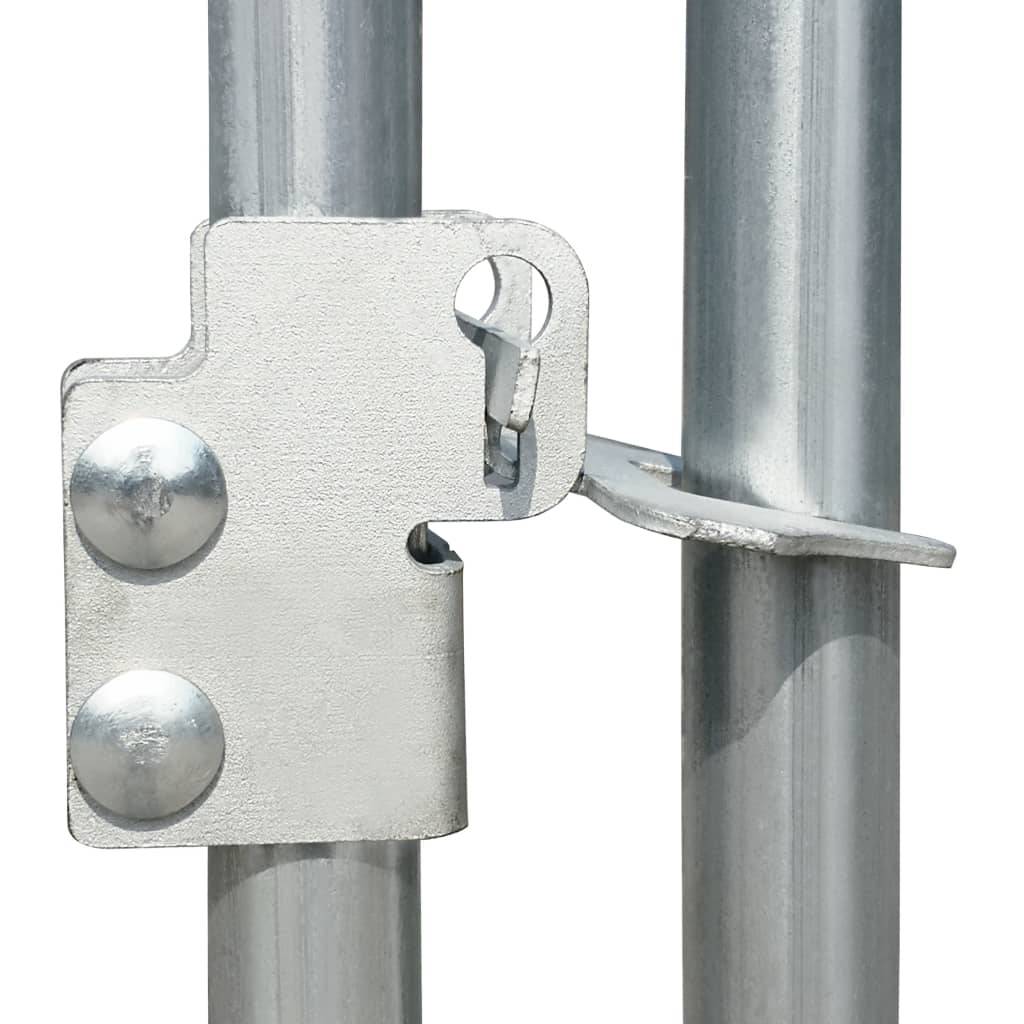 Poulailler enclos 5x1x1,5m acier galvanisé avec toit de protection Argenté – ComfortXL Outdoor Living - Image 4