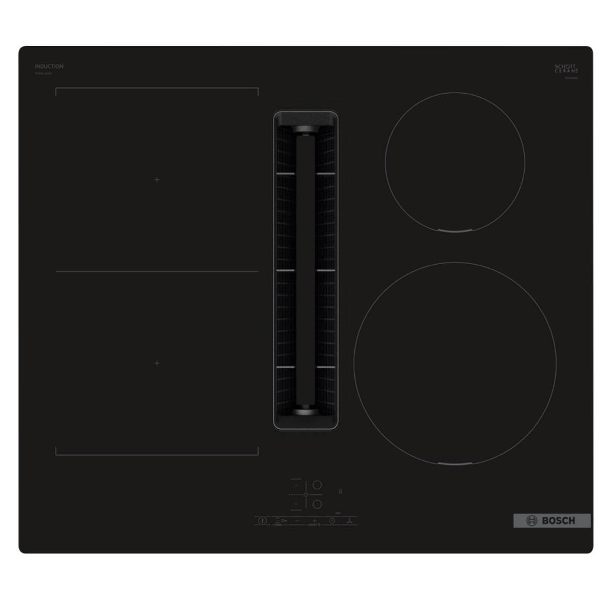 Bosch - Table de cuisson aspirante induction 60cm 4 foyers 7400w noir PVS611B16E Bosch - Image 1