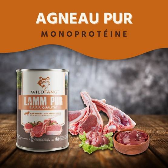 Wildfang - Wildfang - Mélange alimentaire humide 6 x 400g - Qualité du barf - Bœuf, agneau et cheval - Image 5