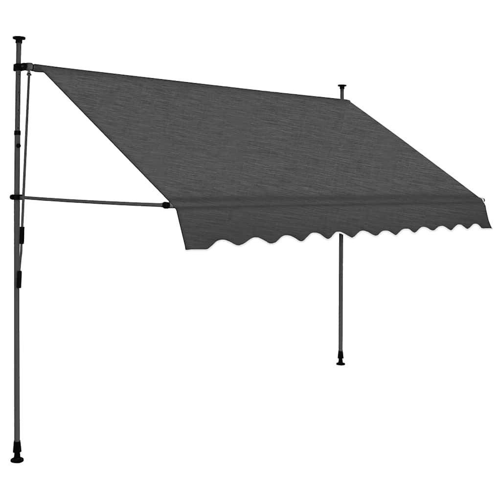 ComfortXL - Auvent de Balcon LED Solaire sans Perçage Manuel Rétractable pour Extérieur Anthracite 300x120 cm – ComfortXL Outdoor Living - Image 2