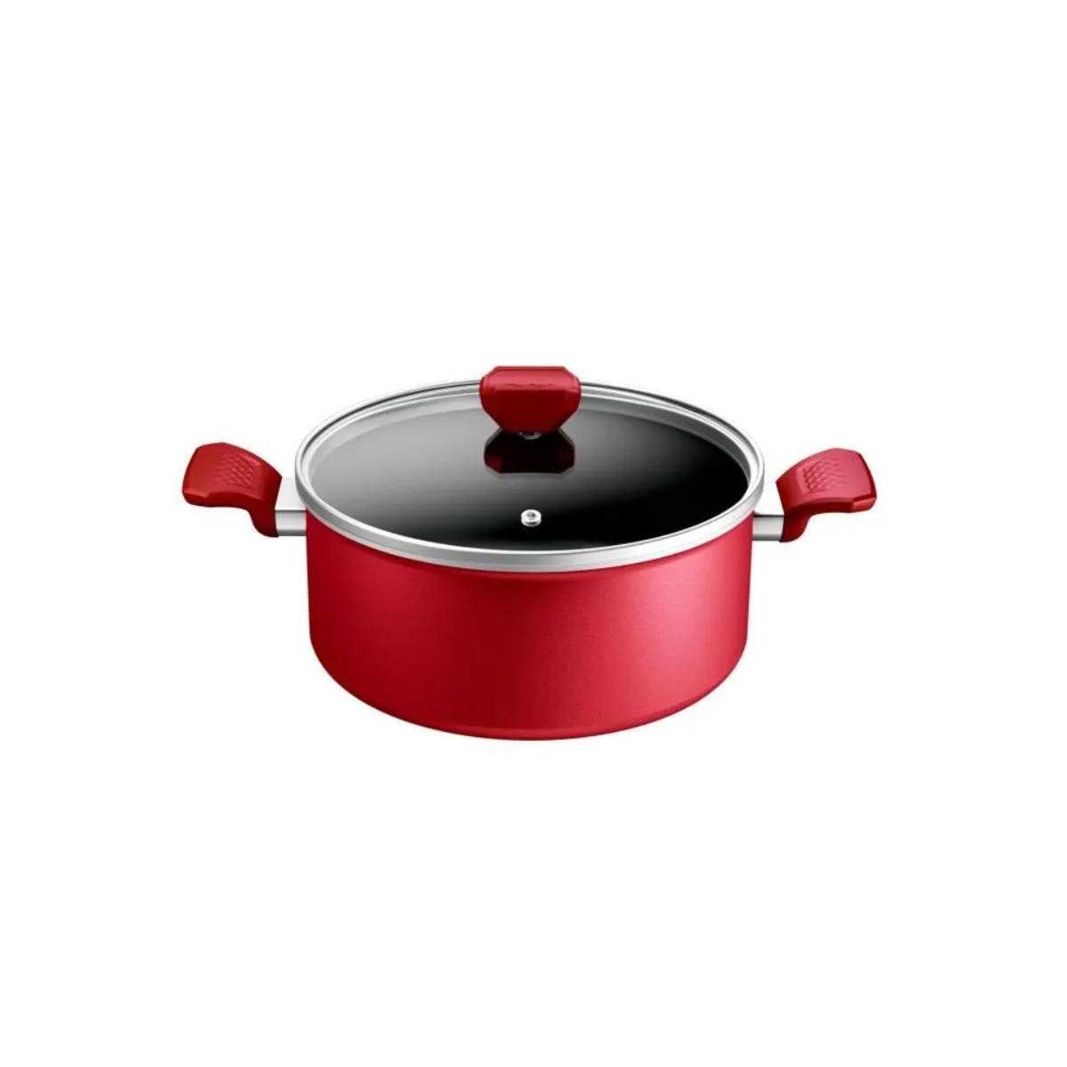 Faitout rouge aluminium 24cm avec couvercle C2894602 Tefal - Imagen 2
